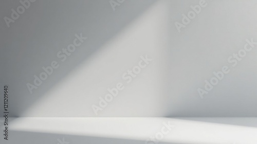 Wallpaper Mural Simple Minimalist Studio Backdrop with Light and Shadow for Product Presentation and Mockups Torontodigital.ca