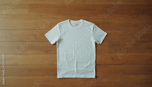 White t-shirt on wood background,blank plain white t-shirt mockup tshirt on wood floor,t-shirt, floor, front, plain, clothes, blank, clothing, cotton, template, white, design, fashion, wall, wood, 234 photo