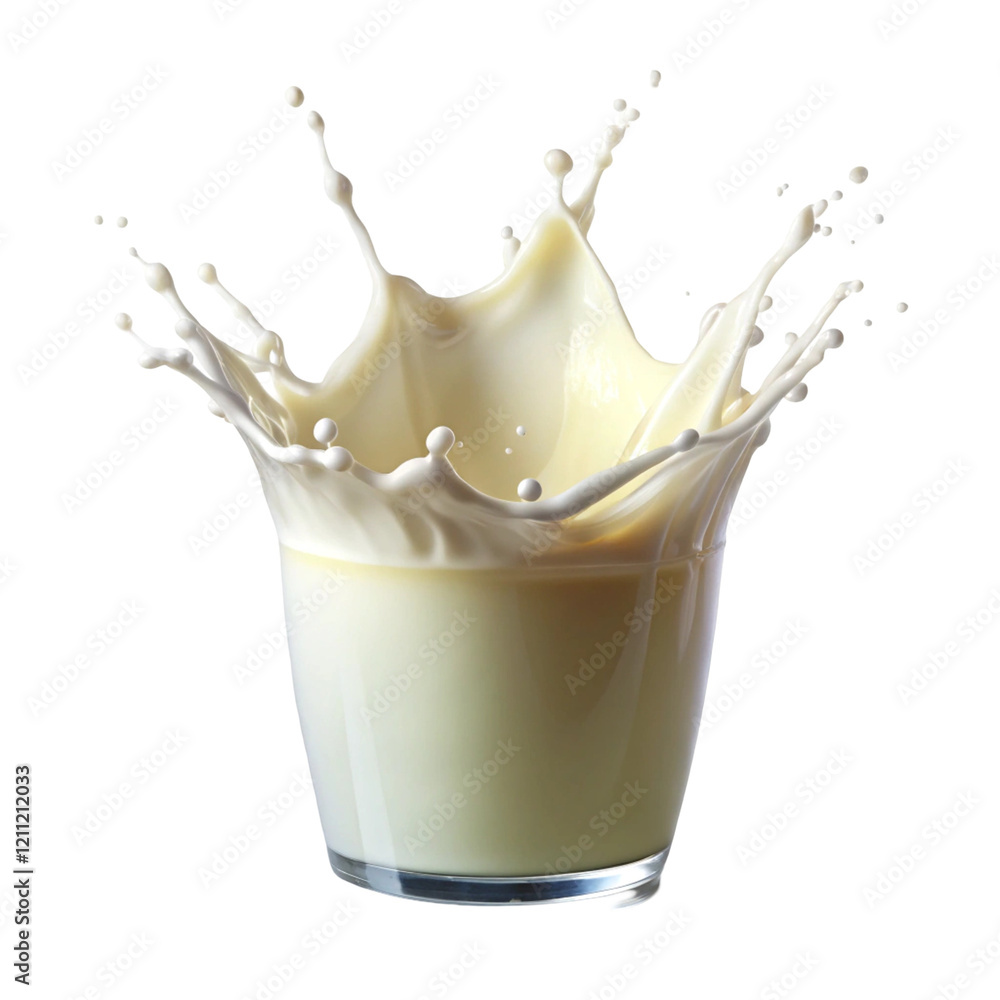 Milk splash isolated on transparent background
Milk splash isolated on transparent background