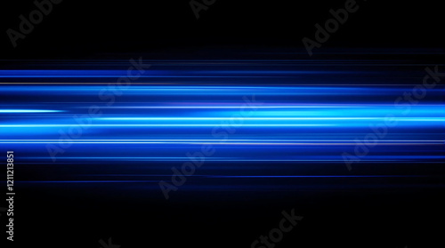 Obraz na płótnie Abstract background featuring bright, horizontal blue laser beams against a black backdrop. Excellent for technology, futuristic, or high-energy designs.
w salonie