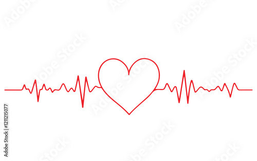 Heart pulse. Heartbeat lone, cardiogram. Beautiful healthcare, medical background. Modern simple design. Icon. sign or logo. Flat style vector illustration