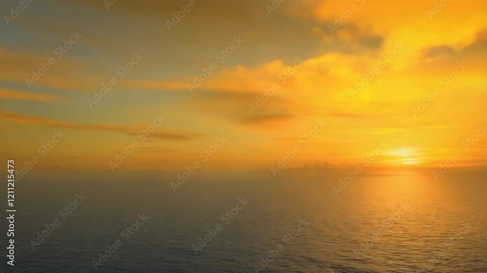Golden Hour Seascape: A Breathtaking Sunset Over the Ocean Golden Hour Seascape: A Breathtaking Sunset Over the Ocean