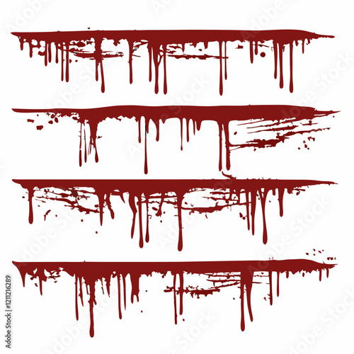 Blood splash lines vector illustration (1)