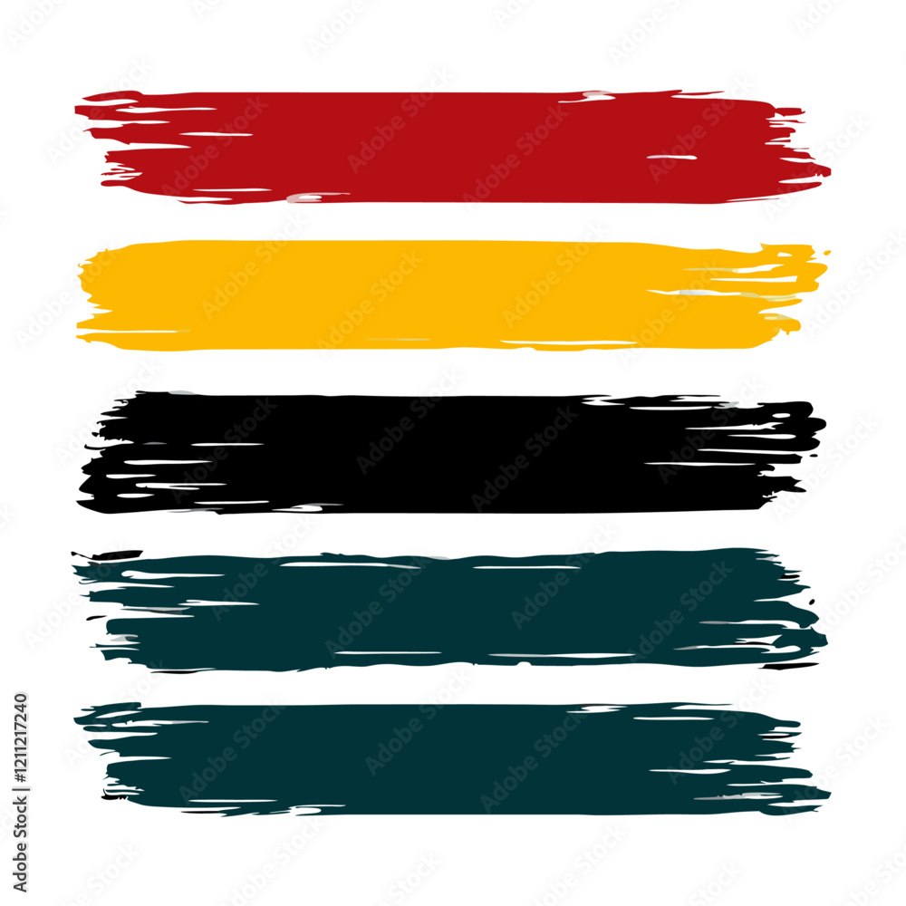 Obraz premium Five grunge horizontal lines vector illustration (2)