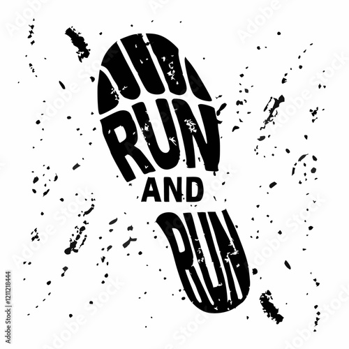 Shoes track silhouette vector illustration (3)