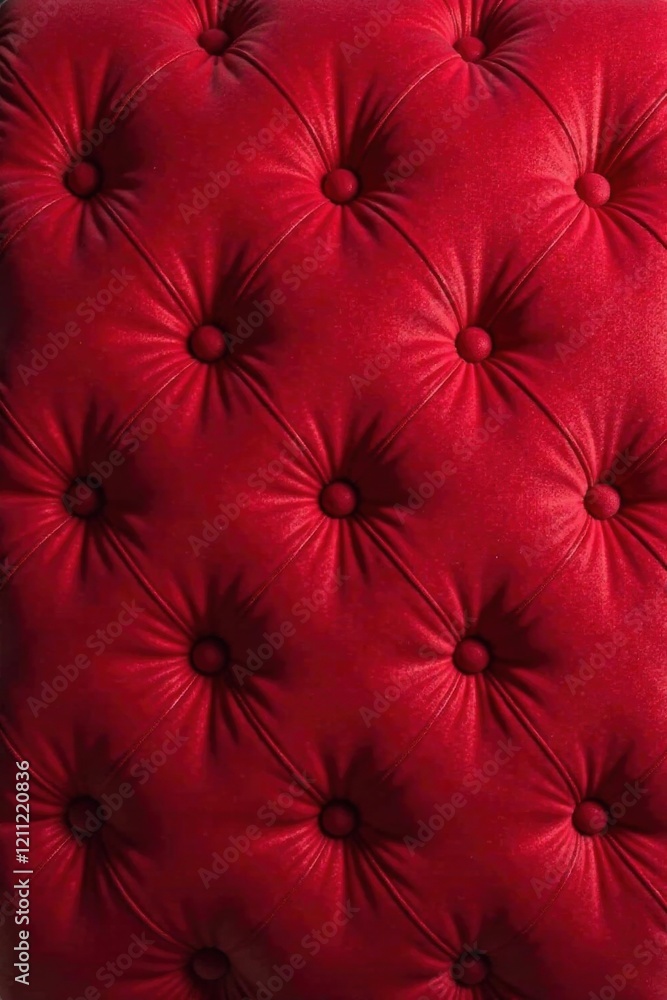 Deep Crimson Upholstery A Luxurious Textured Background of Rich Red Button Tufting Deep Crimson Upholstery A Luxurious Textured Background of Rich Red Button Tufting