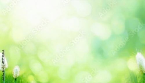 serene green and white bokeh light background with soft blurred nature tones, perfect for design, presentation, or digital art

