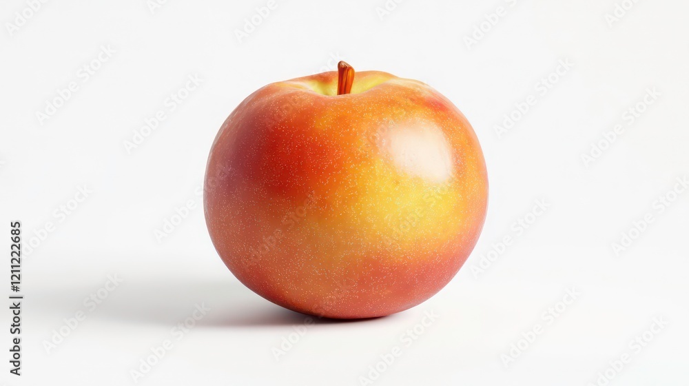 Single ripe red tomato with water droplets on white background. Single ripe red tomato with water droplets on white background.