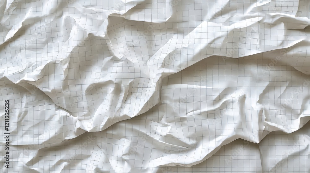 Crinkled gridded fabric texture Crinkled gridded fabric texture