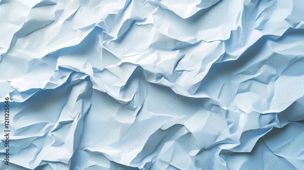 Fototapeta premium Abstract crumpled light blue paper
