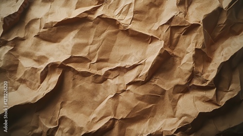 Wallpaper Mural Crumpled brown paper texture Torontodigital.ca