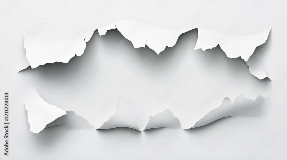 Torn paper with a blank space Torn paper with a blank space