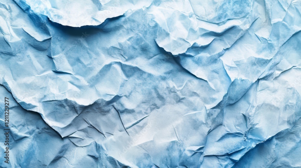 Obraz premium Abstract crumpled blue paper texture