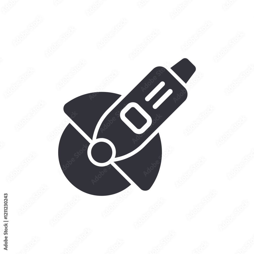 Angle grinder solid icons, minimalist vector illustration ,simple transparent graphic element .Isolated on white background Angle grinder solid icons, minimalist vector illustration ,simple transparent graphic element .Isolated on white background