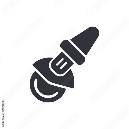 Angle grinder solid icons, minimalist vector illustration ,simple transparent graphic element .Isolated on white background