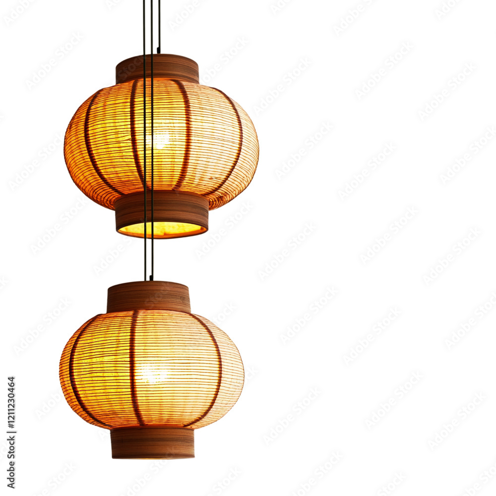 Fototapeta premium Lanterns isolated on transparent background