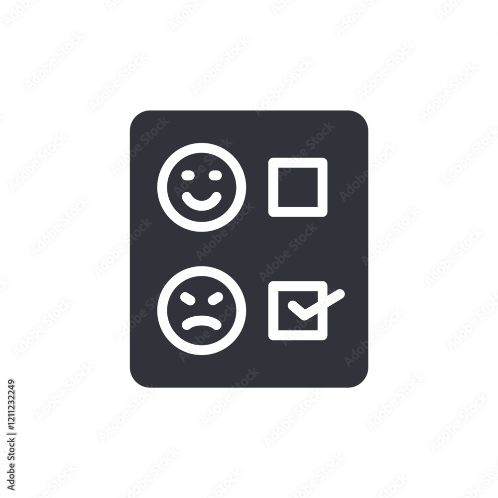 Angry survey solid icons, minimalist vector illustration ,simple transparent graphic element .Isolated on white background Angry survey solid icons, minimalist vector illustration ,simple transparent graphic element .Isolated on white background