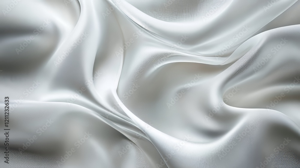Obraz premium Elegant Draped Light Gray Fabric