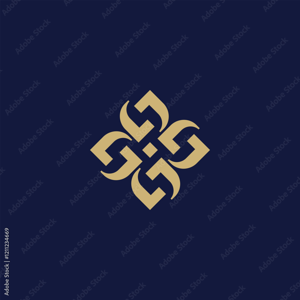 simple logo design with initials JL LJ in flower shape simple logo design with initials JL LJ in flower shape