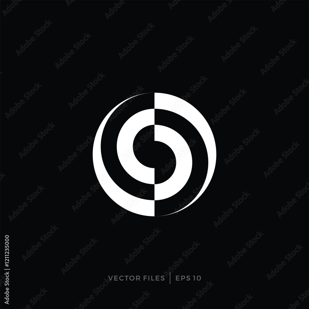 simple logo design with OS SO initials with a rotating circle simple logo design with OS SO initials with a rotating circle