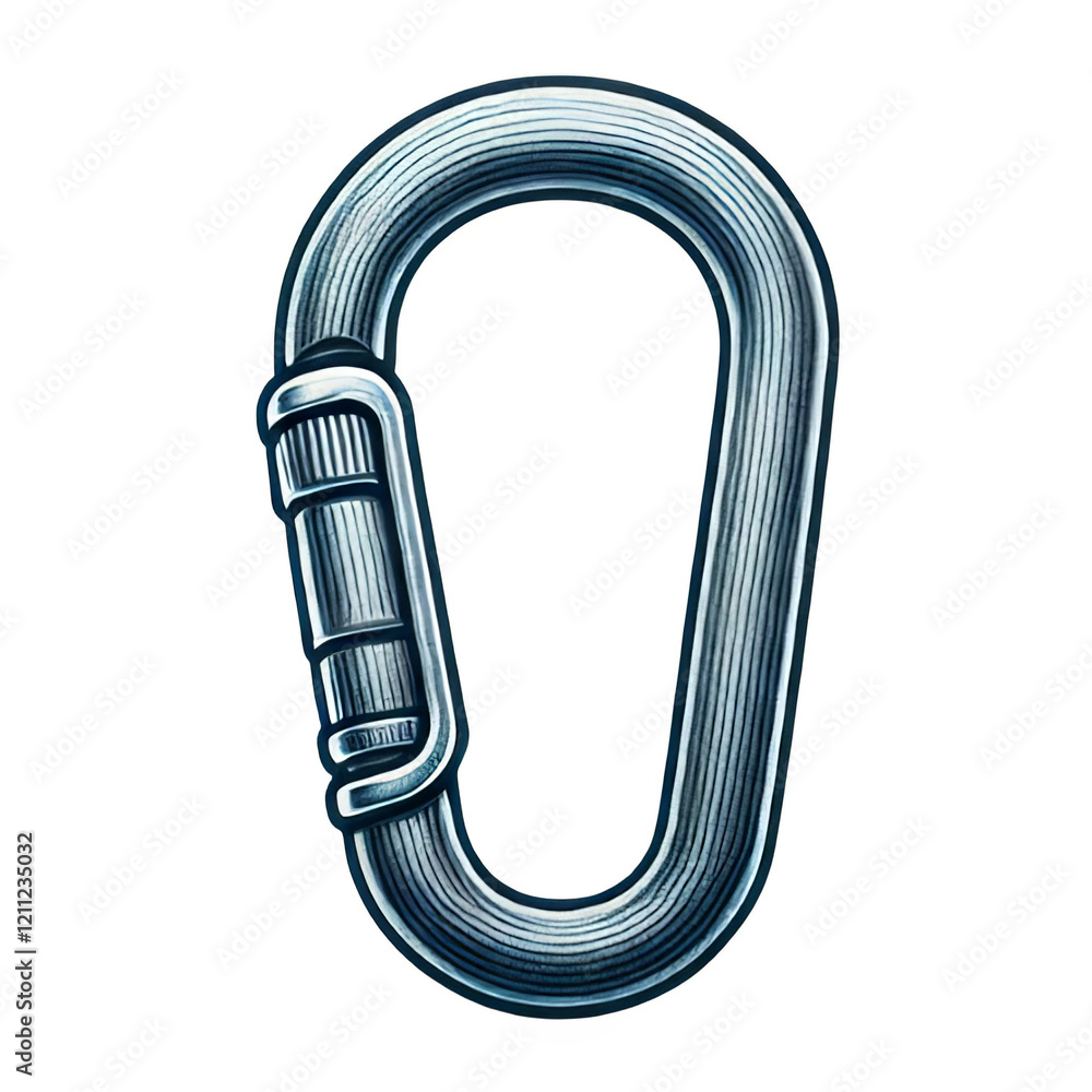 Carabiner isolated on transparent background Carabiner isolated on transparent background