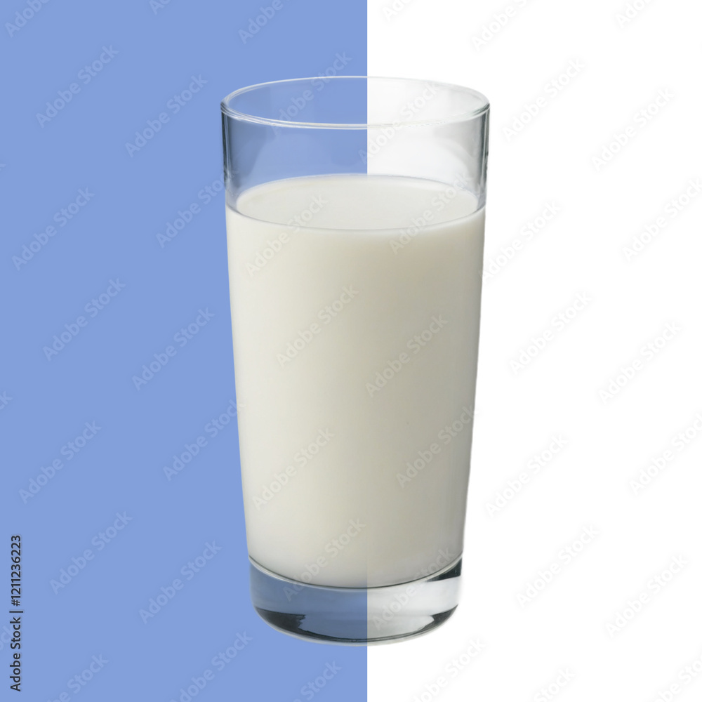 glass of milk isolated on white