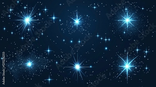 Starry Night Sky Holiday Glow Wallpaper