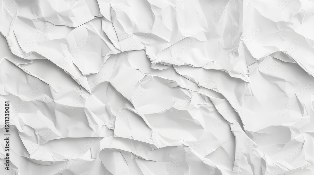 Crumpled white paper texture Crumpled white paper texture