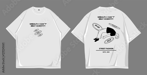 T shirt print, Design oversize streetwear record
