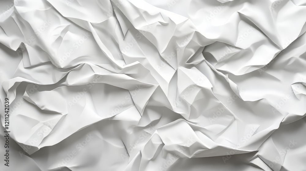 Obraz premium Abstract texture of crumpled white fabric