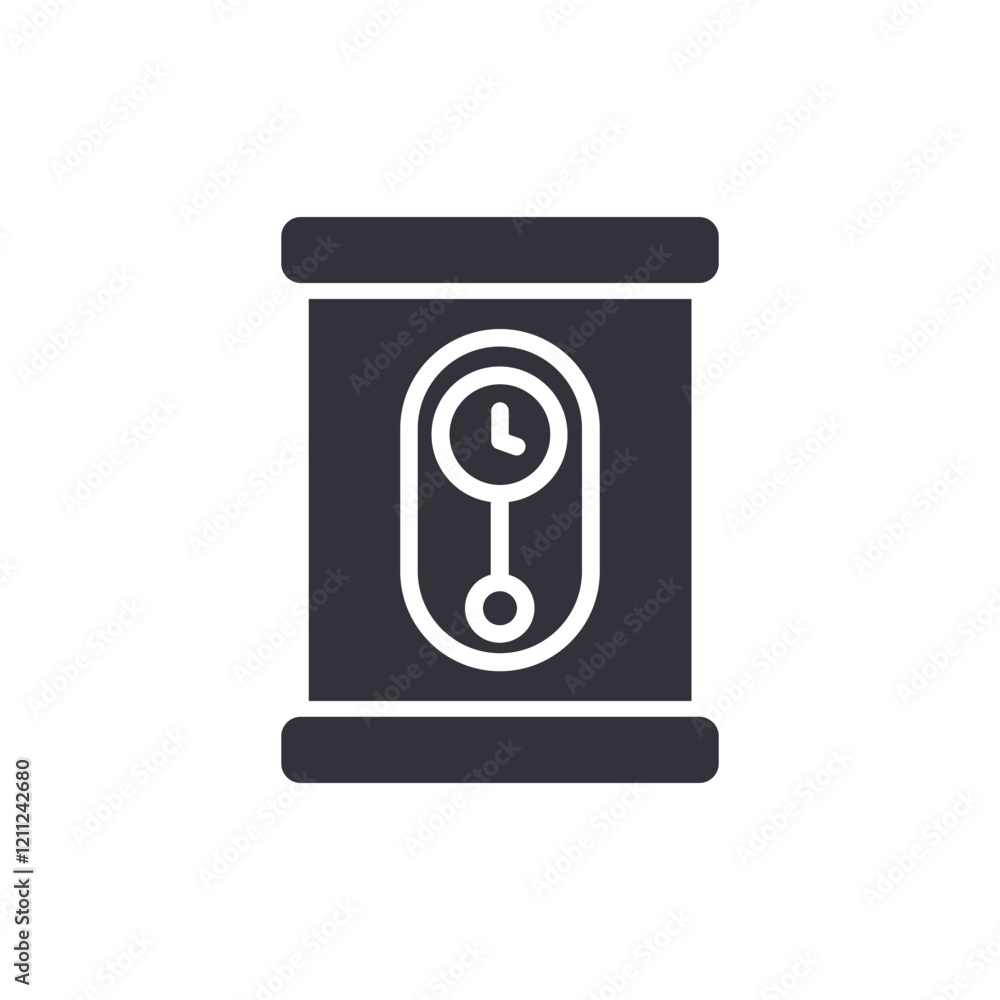 Antique clock solid icons, minimalist vector illustration ,simple transparent graphic element .Isolated on white background Antique clock solid icons, minimalist vector illustration ,simple transparent graphic element .Isolated on white background