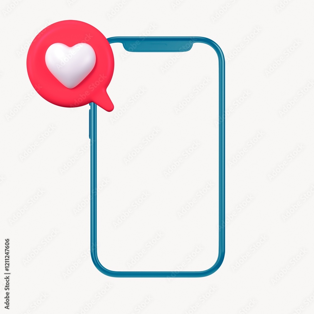 Heart notification clipart, mobile phone, social media graphic Heart notification clipart, mobile phone, social media graphic