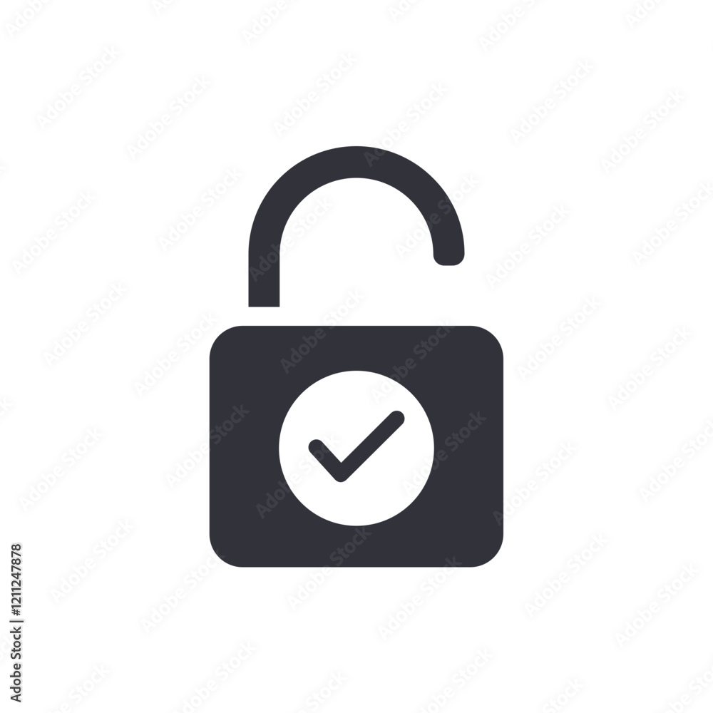Approved security solid icons, minimalist vector illustration ,simple transparent graphic element .Isolated on white background Approved security solid icons, minimalist vector illustration ,simple transparent graphic element .Isolated on white background
