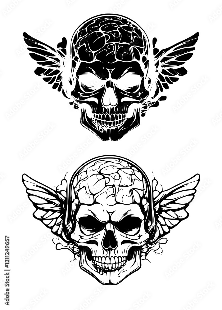 Fototapeta premium Skull design collection
