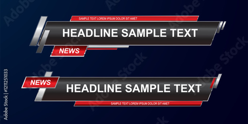 Vector illustration lower third news template