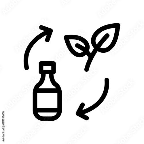 bottle exchange eco outline style