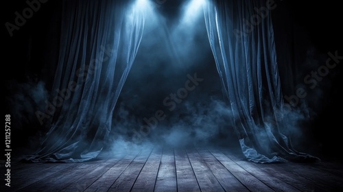 Mysterious Stage Dramatic Lighting Fog photo