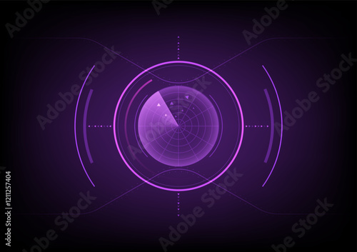 Abstract background with navigator communication radar