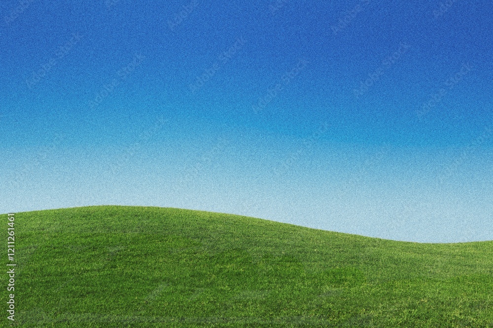 Landscape grass field background, blue gradient sky Landscape grass field background, blue gradient sky