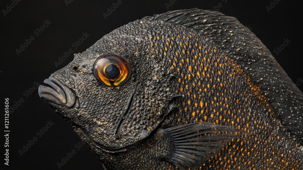 Fototapeta premium Close-up of a striking fish with vibrant scales