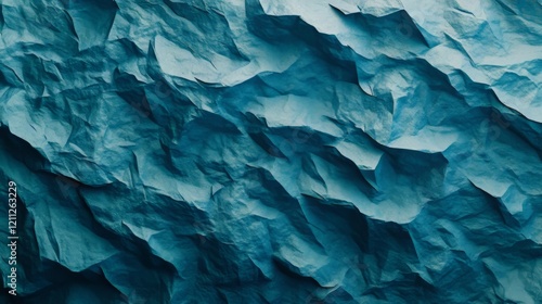 Wallpaper Mural Abstract blue crumpled texture Torontodigital.ca
