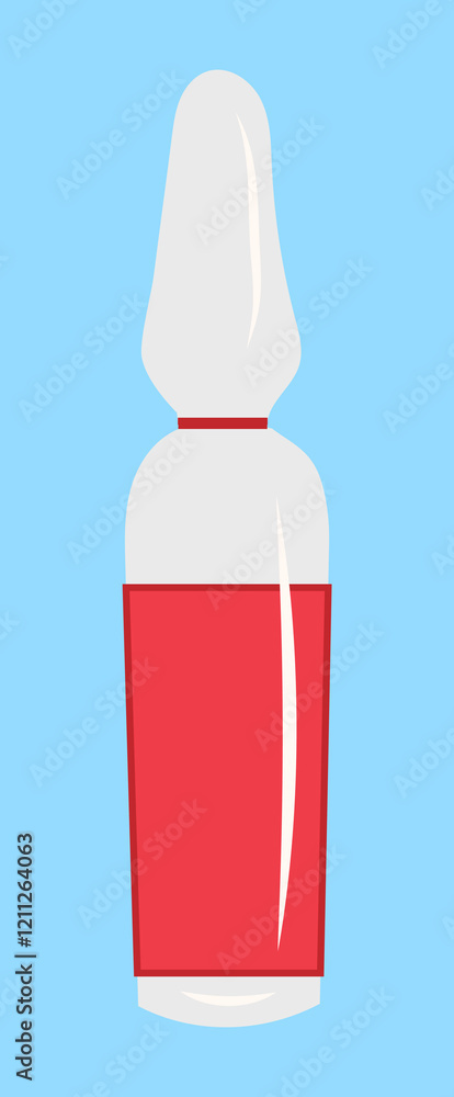 Illustration of Medicine Ampoule on Blue Background Illustration of Medicine Ampoule on Blue Background
