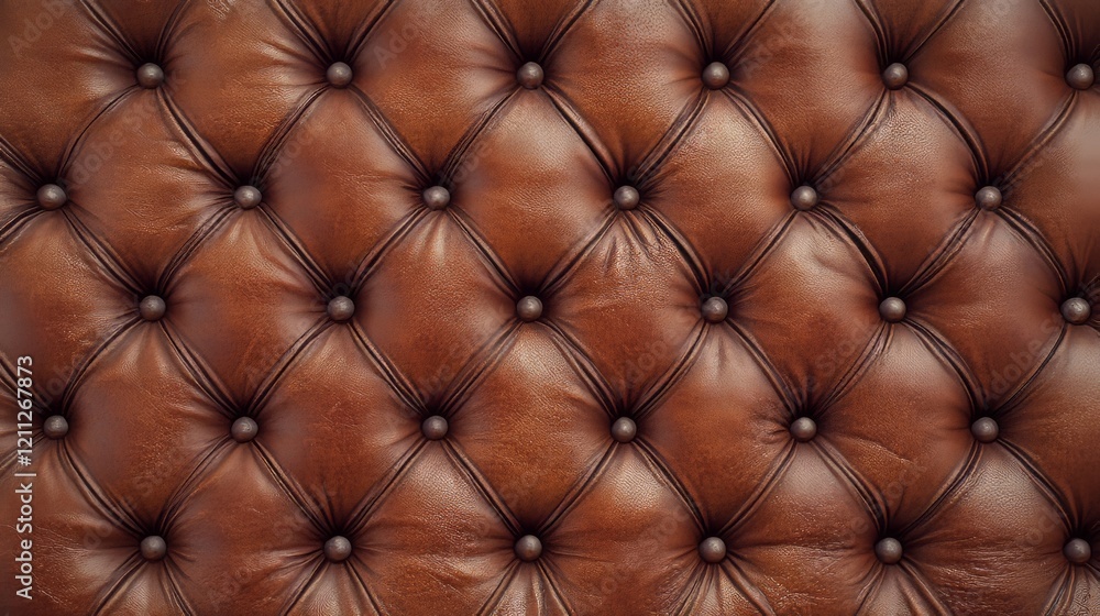 Fototapeta premium Brown tufted leather texture