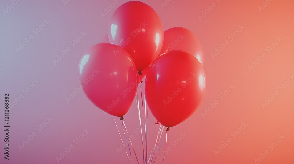 Bright Balloons Floating in Harmony, Symbolizing Joy and Celebration Bright Balloons Floating in Harmony, Symbolizing Joy and Celebration