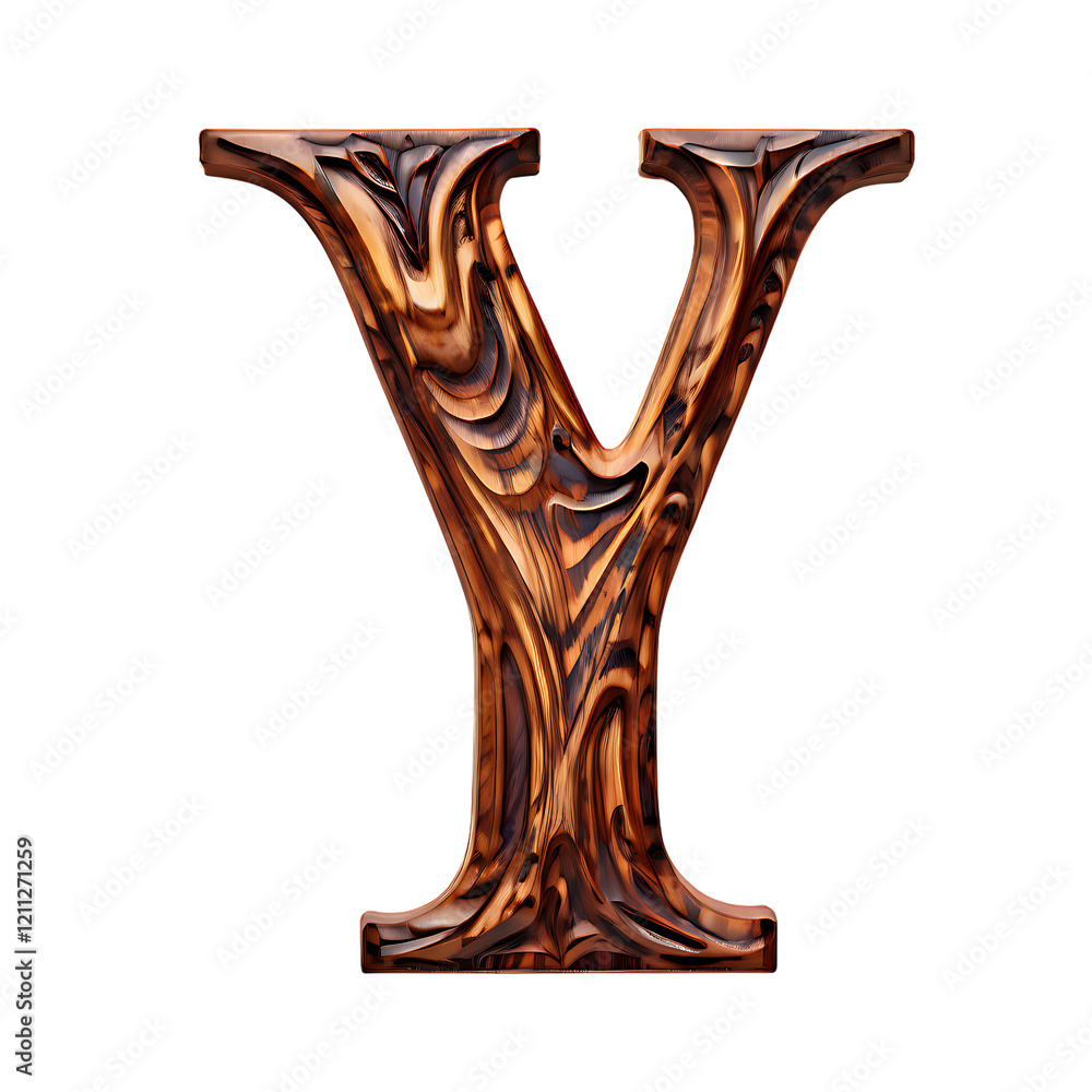 Ornate Carved Wooden Letter Y Transparent PNG Ornate Carved Wooden Letter Y Transparent PNG