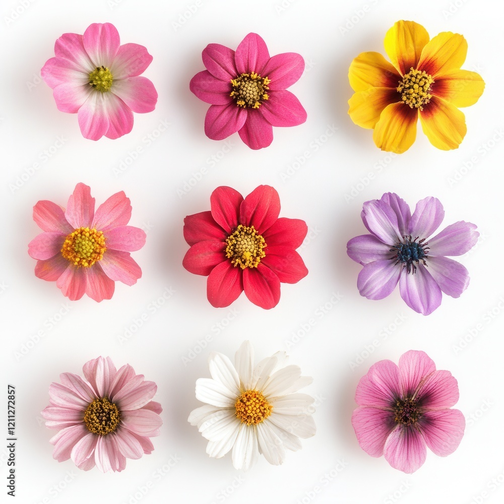 Colorful flowers, flatlay, white, studio, design (1) Colorful flowers, flatlay, white, studio, design (1)