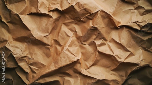Wallpaper Mural Crumpled brown paper texture Torontodigital.ca