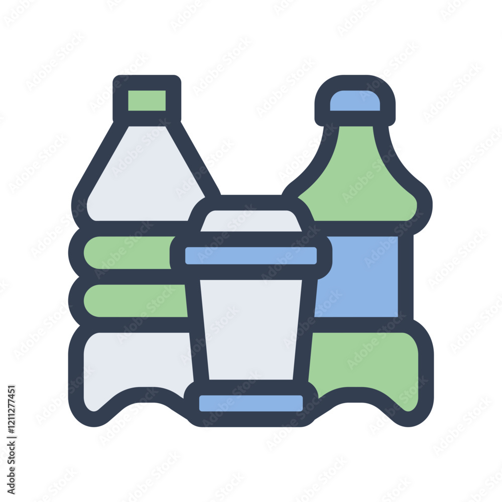 plastic bottle filled style