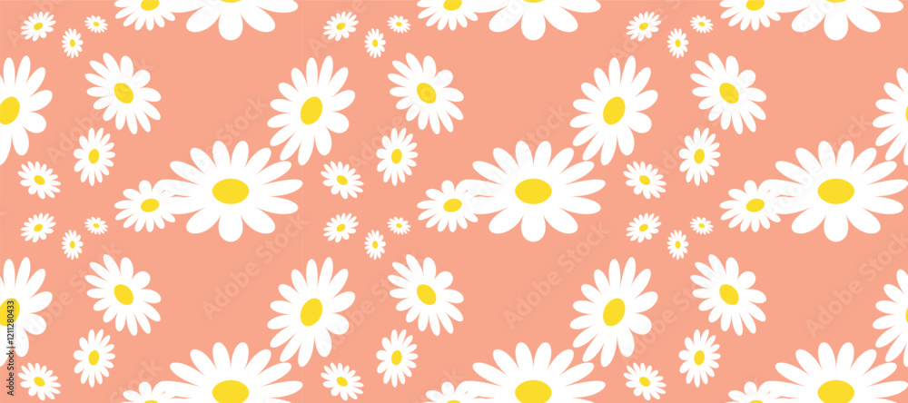 Blossom Daisy Pattern Printable. Retro Charming Daisy Pattern on a Serene Background Creates a Cheerful Blossom Daisy Pattern Printable. Retro Charming Daisy Pattern on a Serene Background Creates a Cheerful