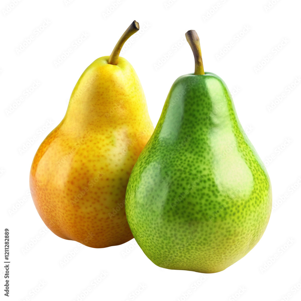 Realistic 3D yellow and green pears isolated on transparent background
Realistic 3D yellow and green pears isolated on transparent background